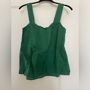 J. Crew linen blend squat neck tank top